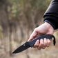 Wilora Black Blade Pocket Knife - EDC Folding Knife with Double Lock and G10 Handle