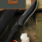 Wilora Black Coated 5Cr13 Steel Hunting Knife - Non-Slip ABS Handle, 58 HRC, CNC Edge, Includes Paracord Rope & Nylon Sheath