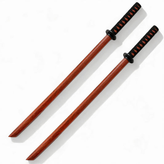 Two Wooden Bokken Swords | 102 CM Training Swords for Martial Arts, Kendo, Aikido, and Sparring